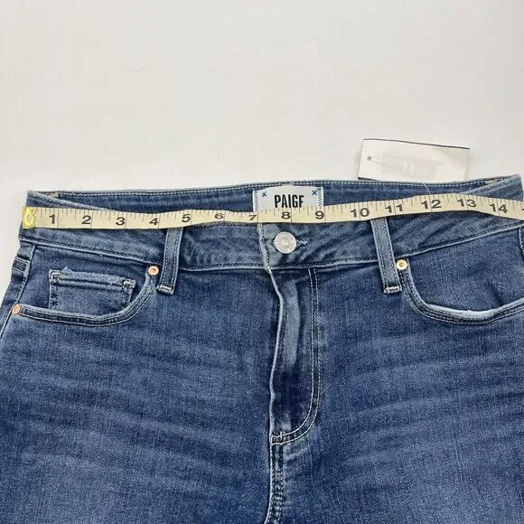 Paige Bridgette Jeans Women’s Sz 27 In Antwerp Cropped Raw Hem Made In USA Boho